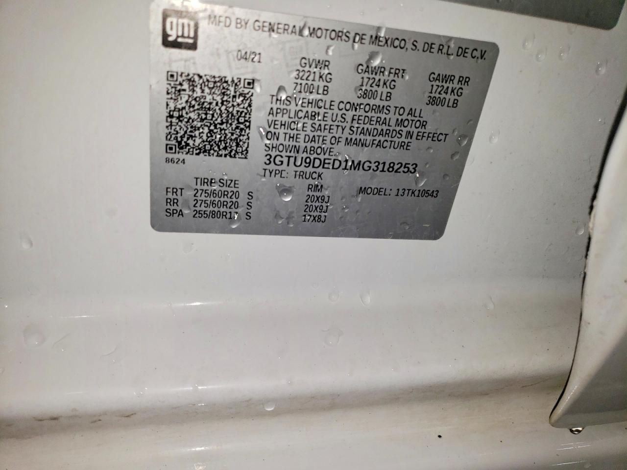 2021 GMC Sierra K1500 SLT