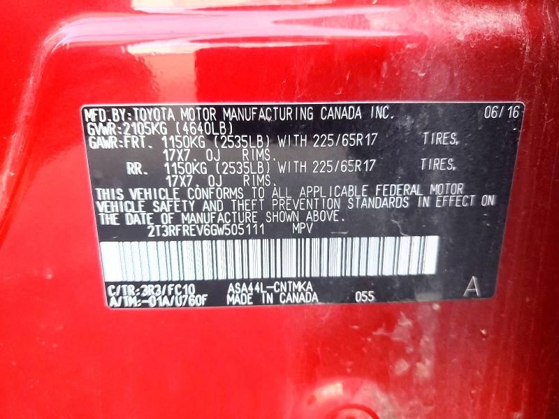 2016 Toyota Rav4 xle