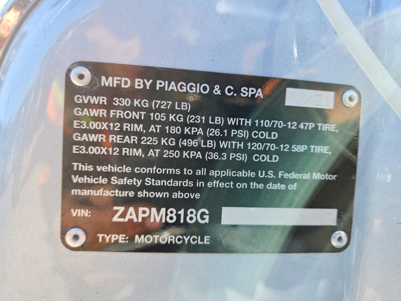 2021 Vespa PRIMAVERA/SPRINT 150