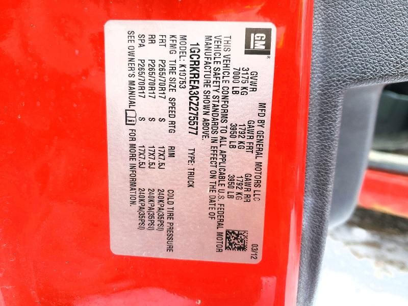 2012 Chevrolet Silverado K1500 ls