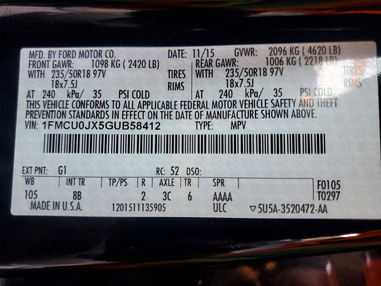 2016 Ford Escape Titanium