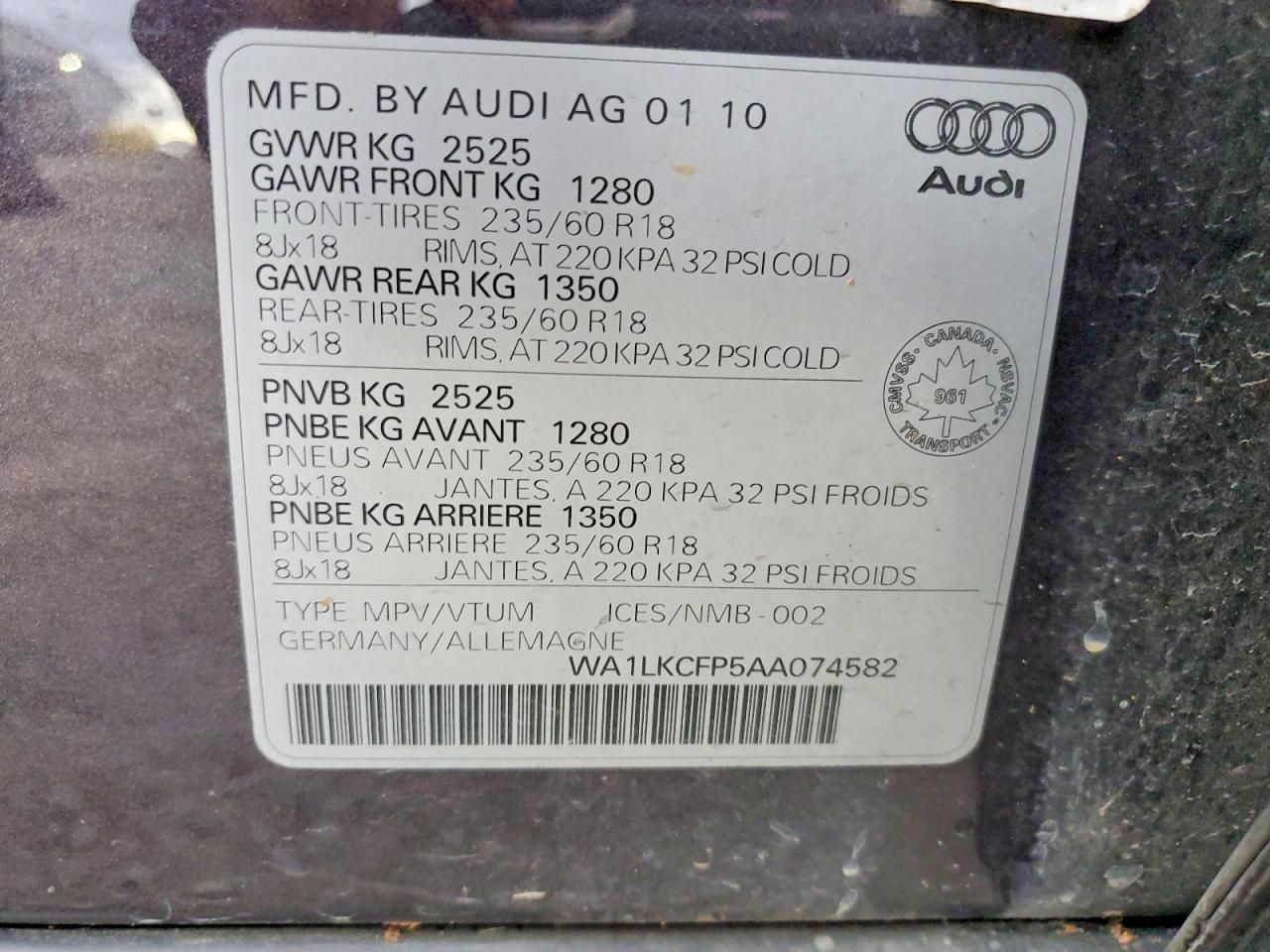 2010 Audi Q5 Premium Plus