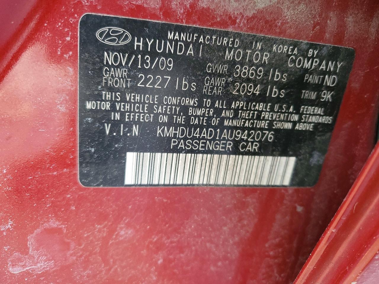 2010 Hyundai Elantra gls