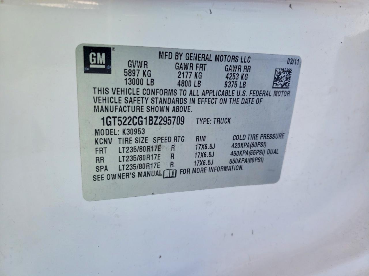 2011 GMC Sierra 3500 Dump Truck