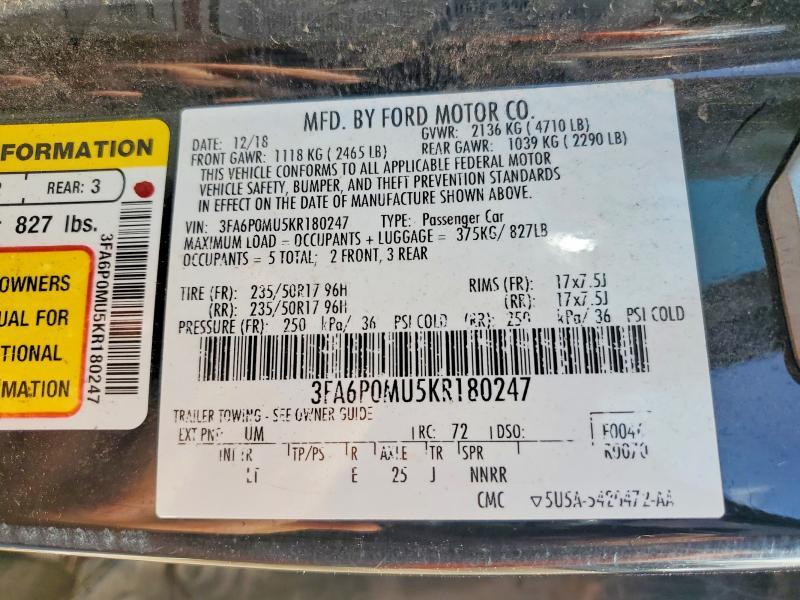 2019 Ford Fusion sel