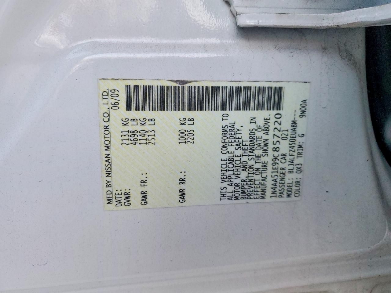 2009 Nissan Maxima s