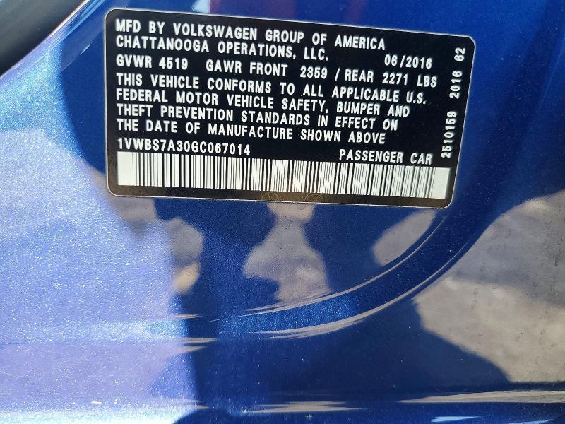 2016 Volkswagen Passat se