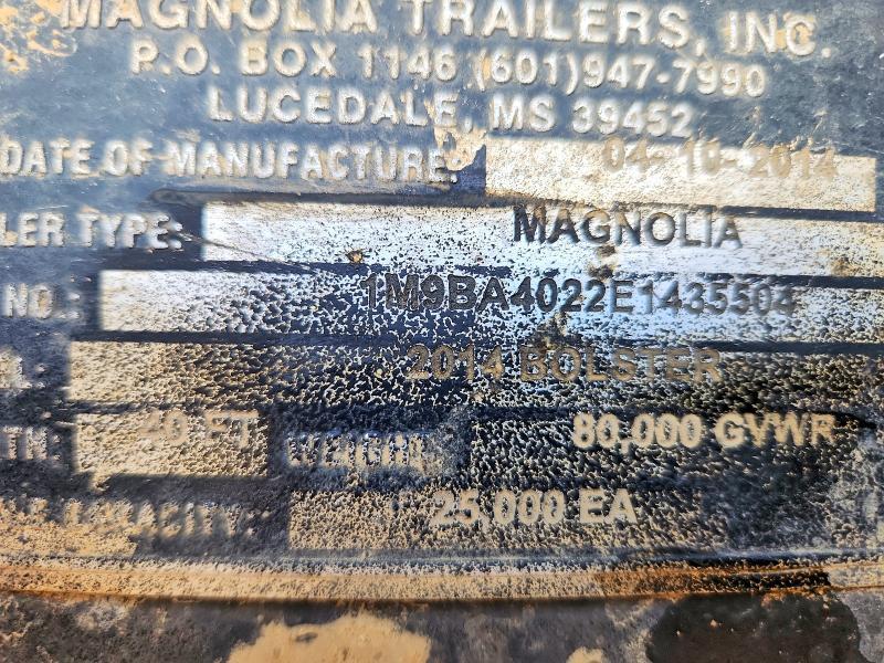2014 Magnolia Bolster Trailer