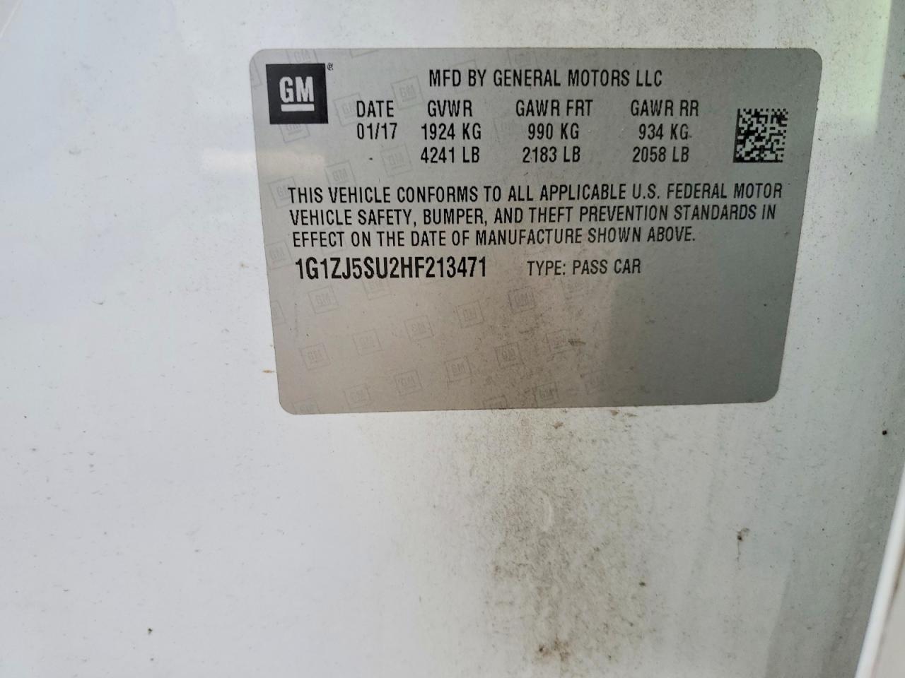 2017 Chevrolet Malibu Hybrid