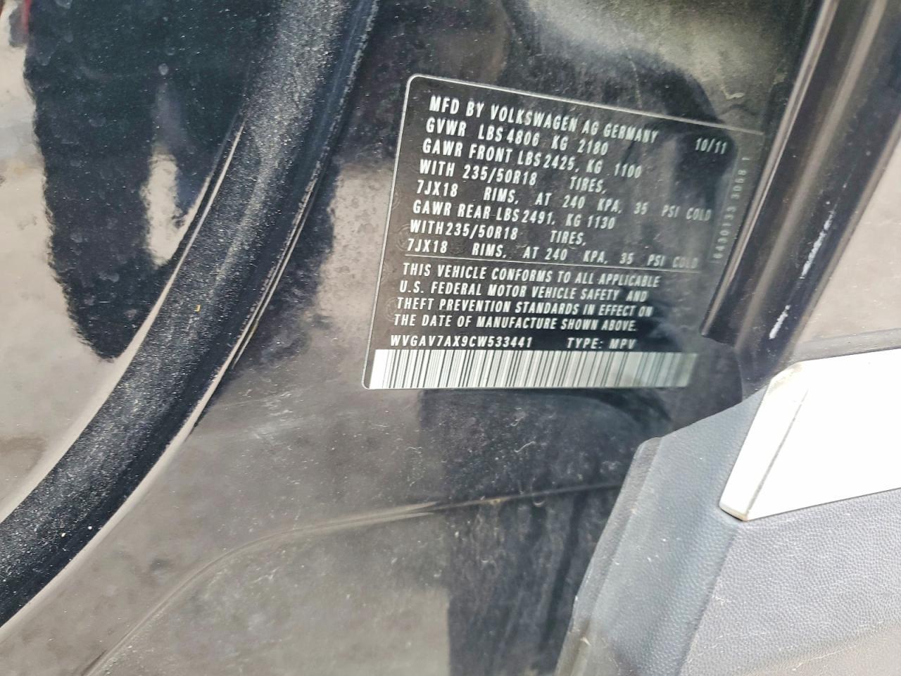 2012 Volkswagen Tiguan s
