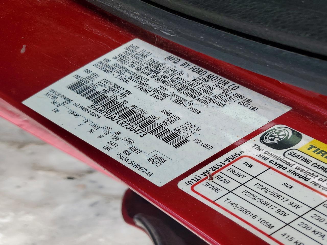 2012 Ford Fusion sel