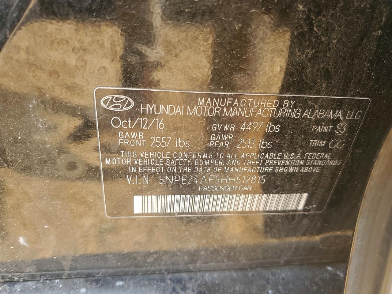 2017 Hyundai Sonata se