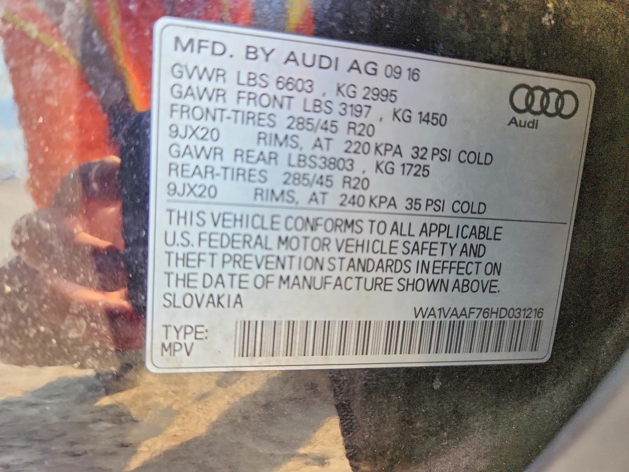 2017 Audi Q7 Prestige