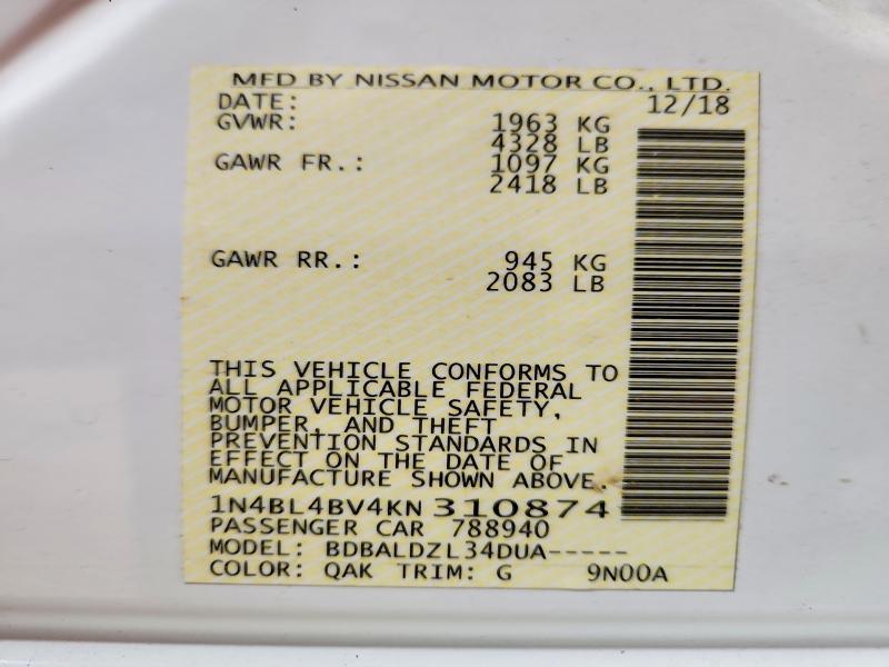 2019 Nissan Altima s