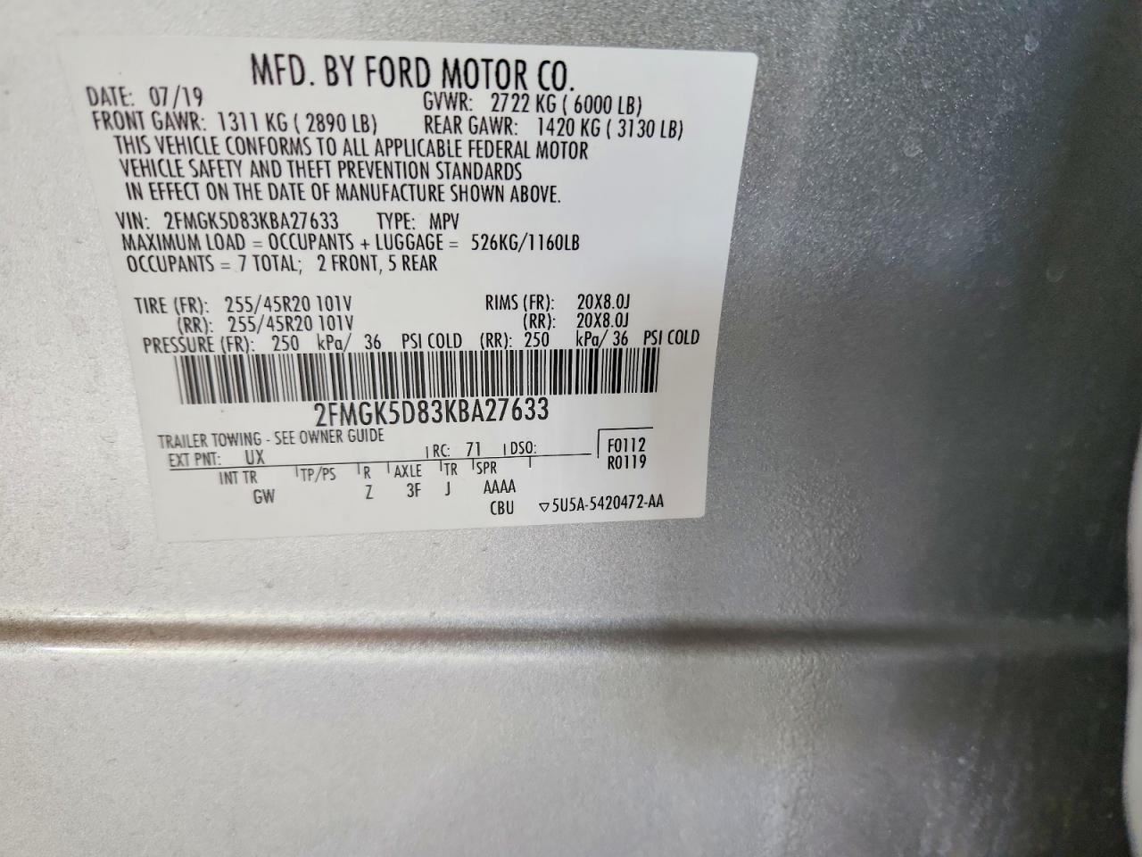 2019 Ford Flex Limited