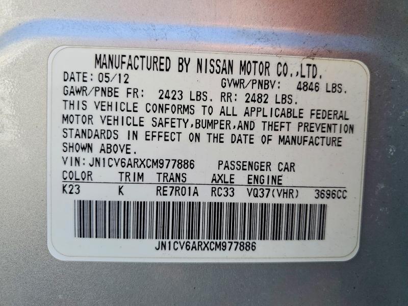 2012 Infiniti G37 Sedan x