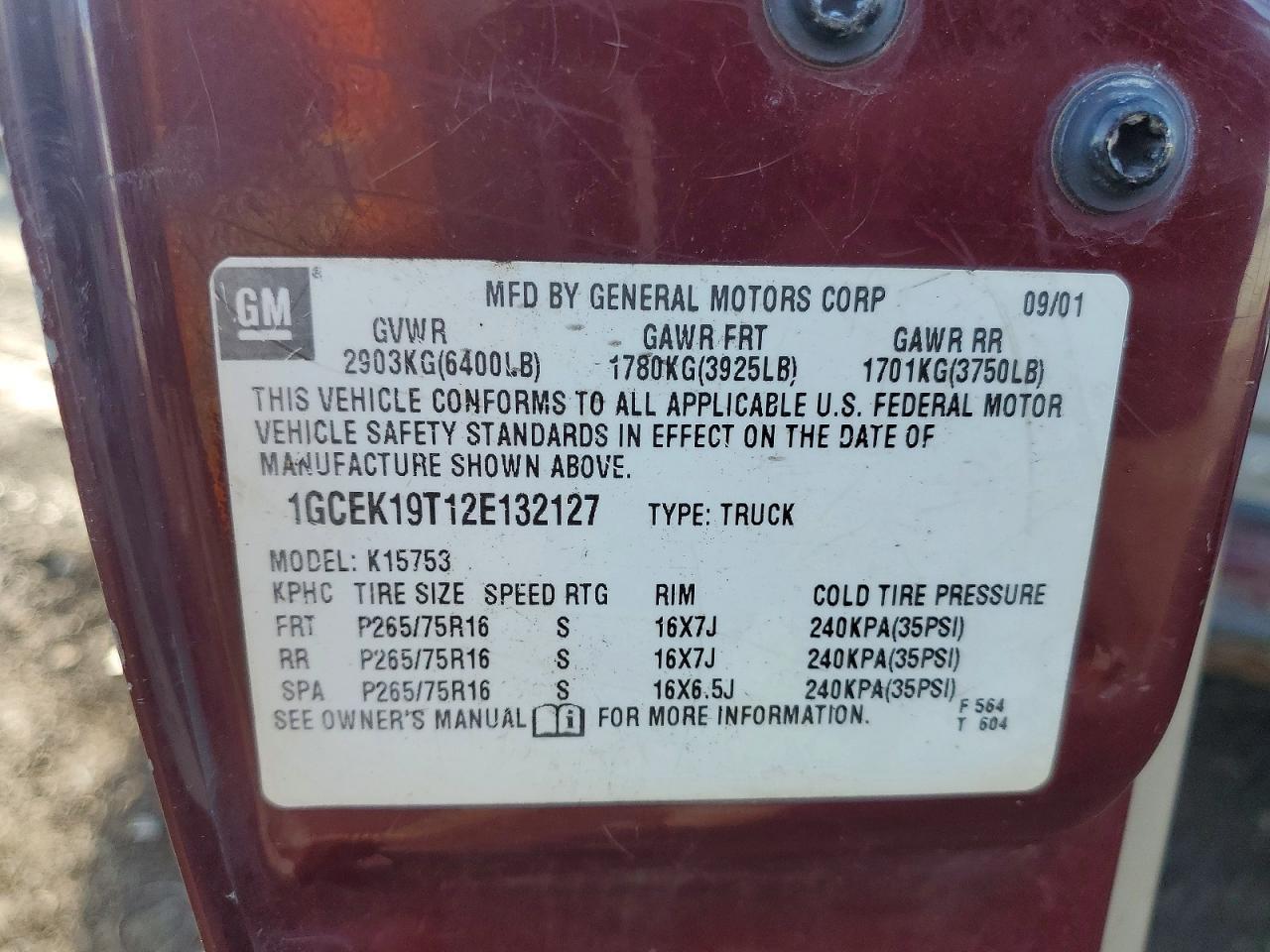 2002 Chevrolet Silverado K1500