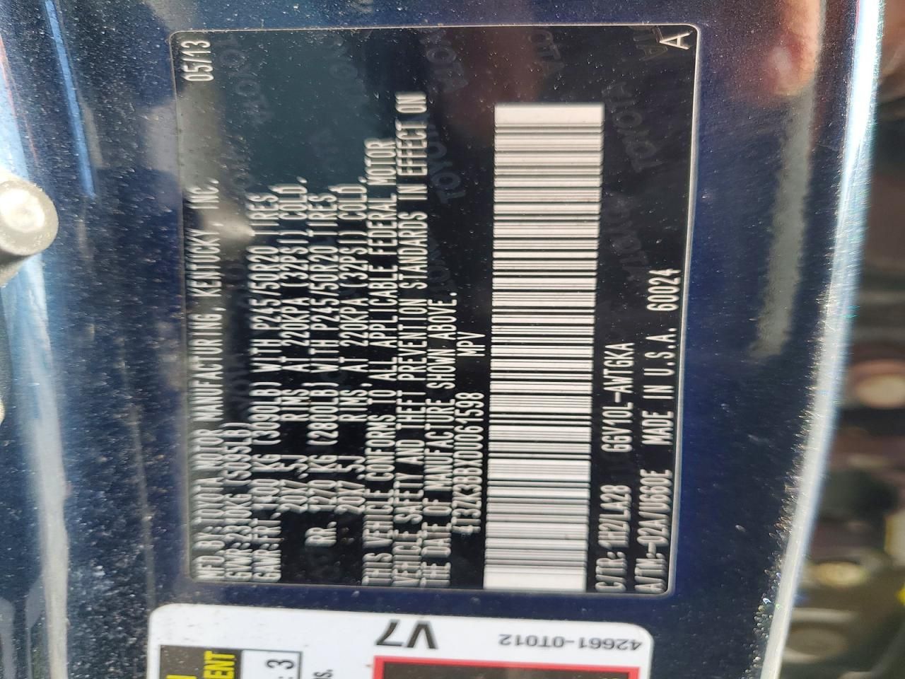 2013 Toyota Venza le