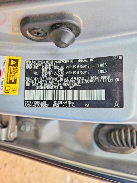 2016 Toyota Highlander Limited Platinum