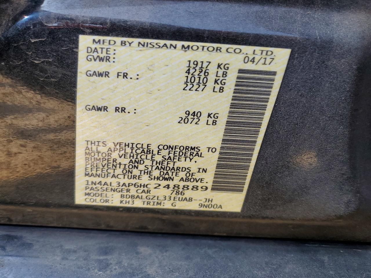 2017 Nissan Altima 2.5