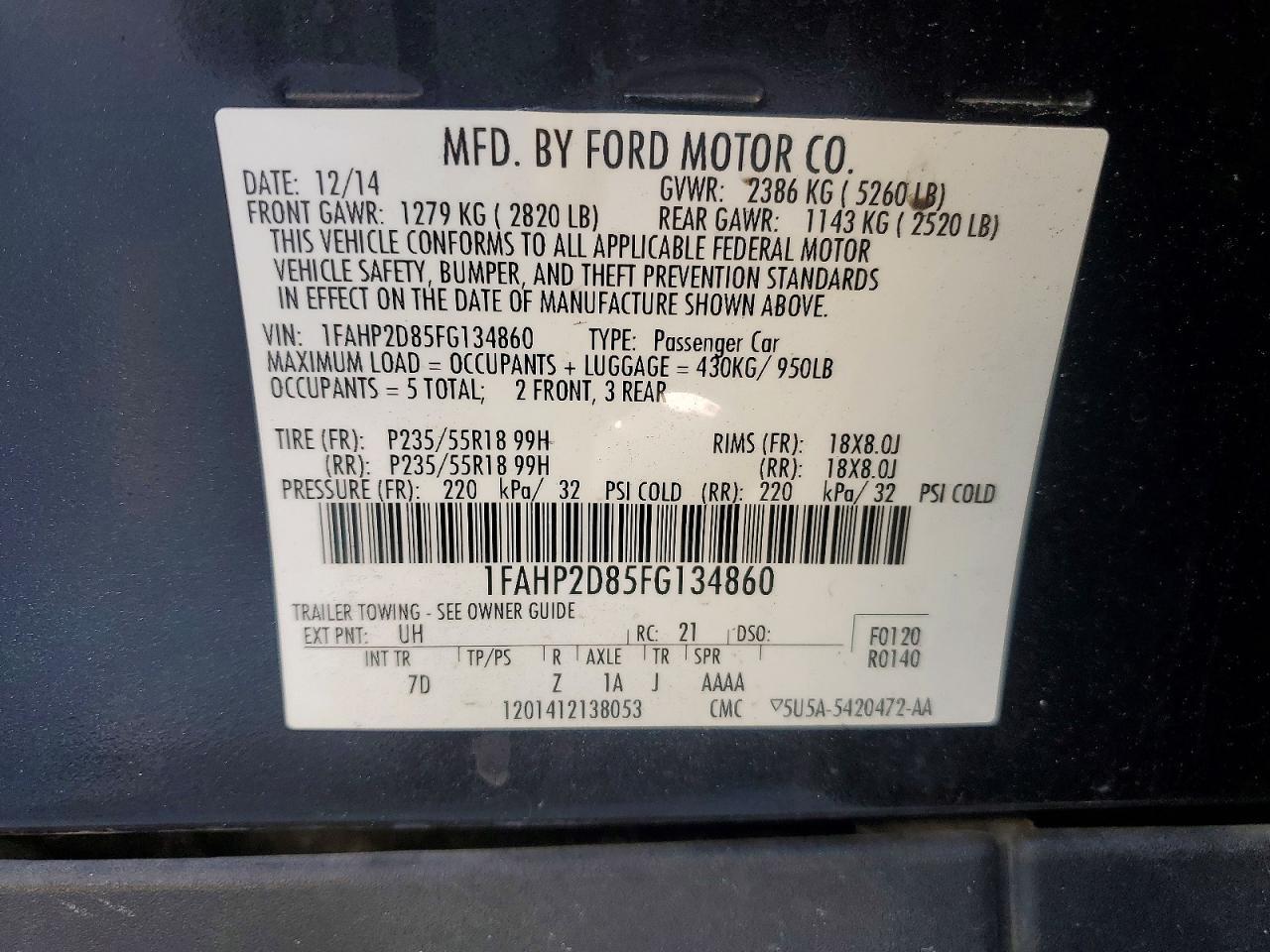 2015 Ford Taurus se
