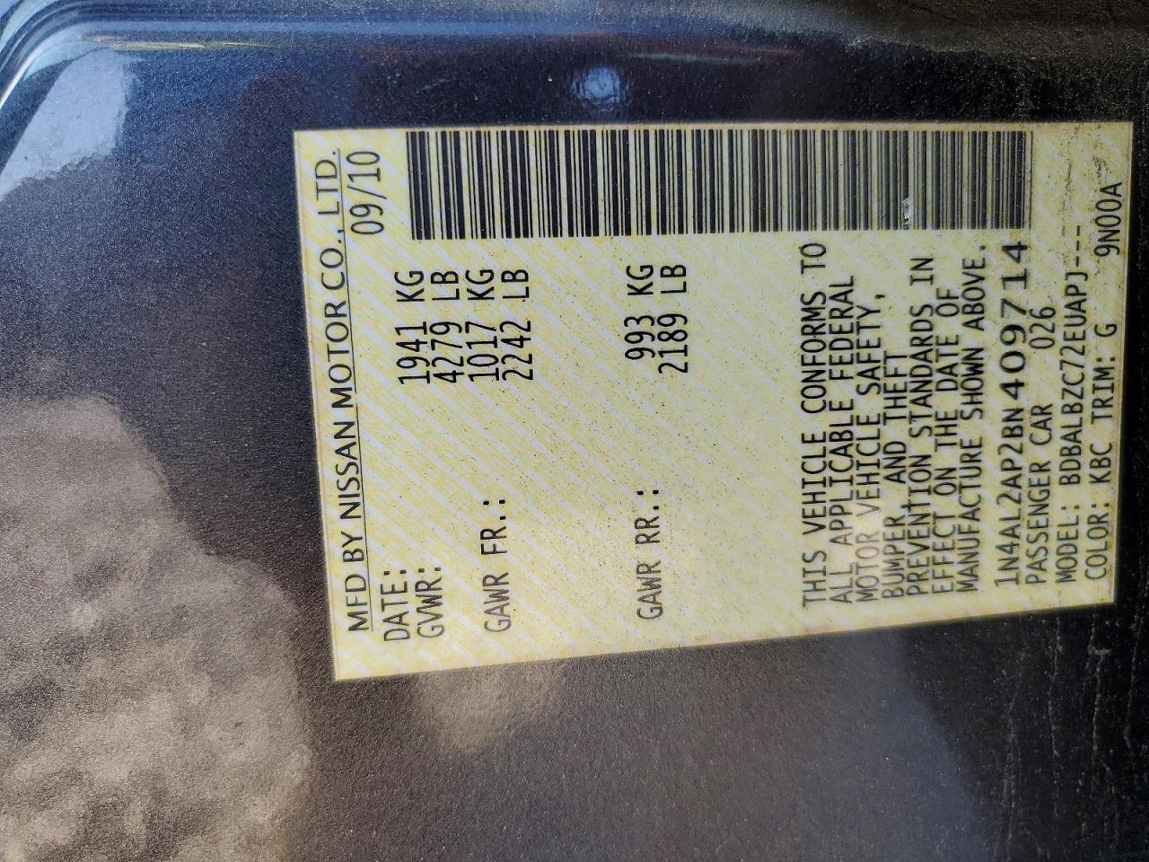 2011 Nissan Altima 2.5