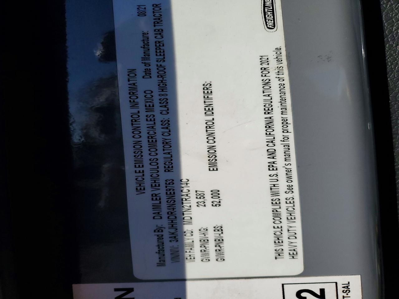 2022 Freigliner Cascadia 126