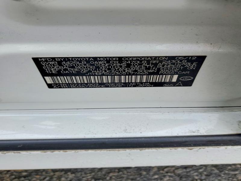 2012 Lexus Is 250