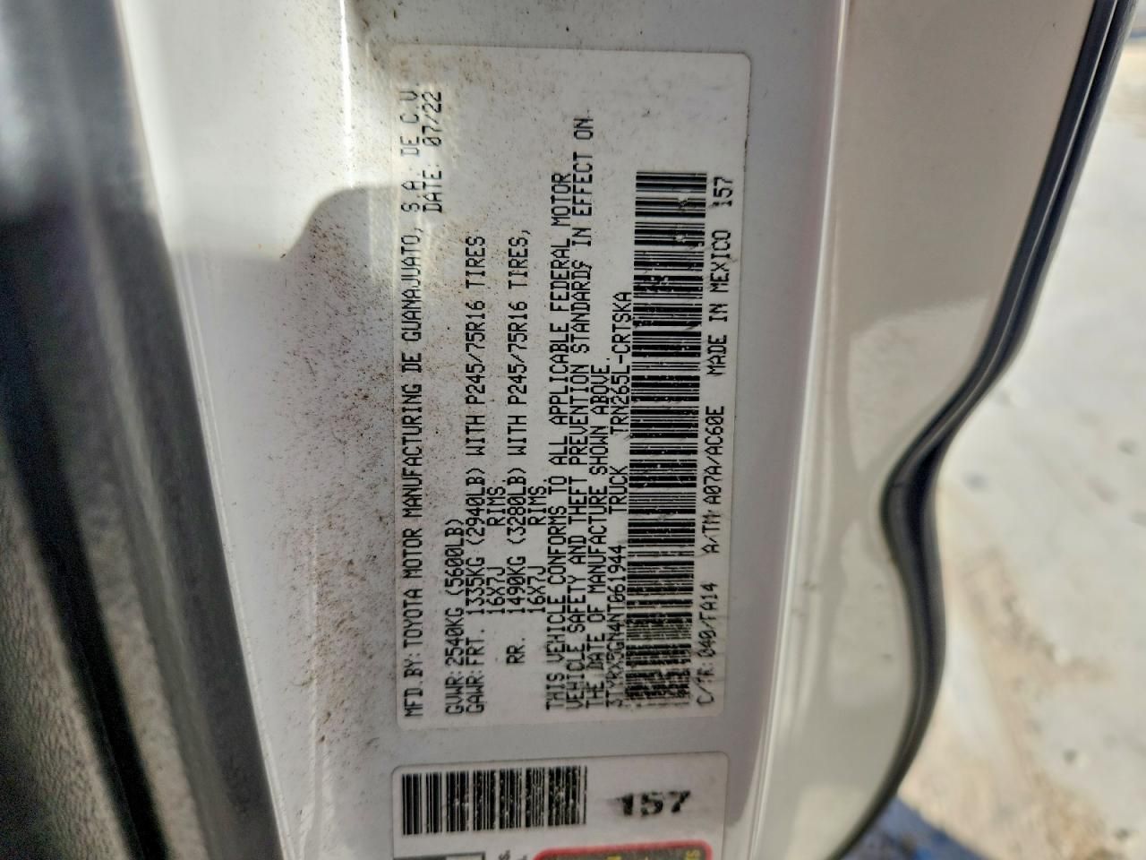 2022 Toyota Tacoma SR