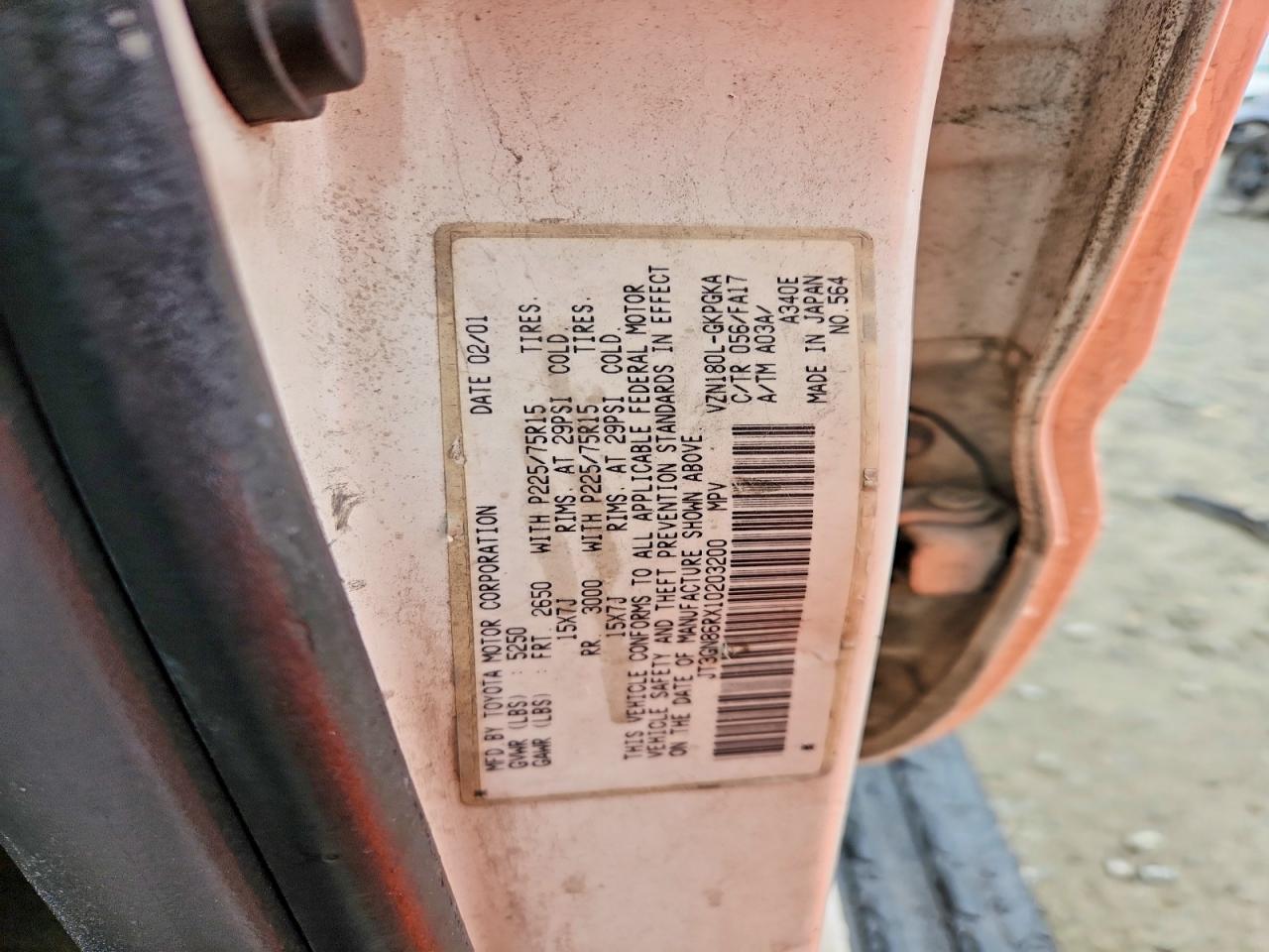 2001 Toyota 4runner SR5