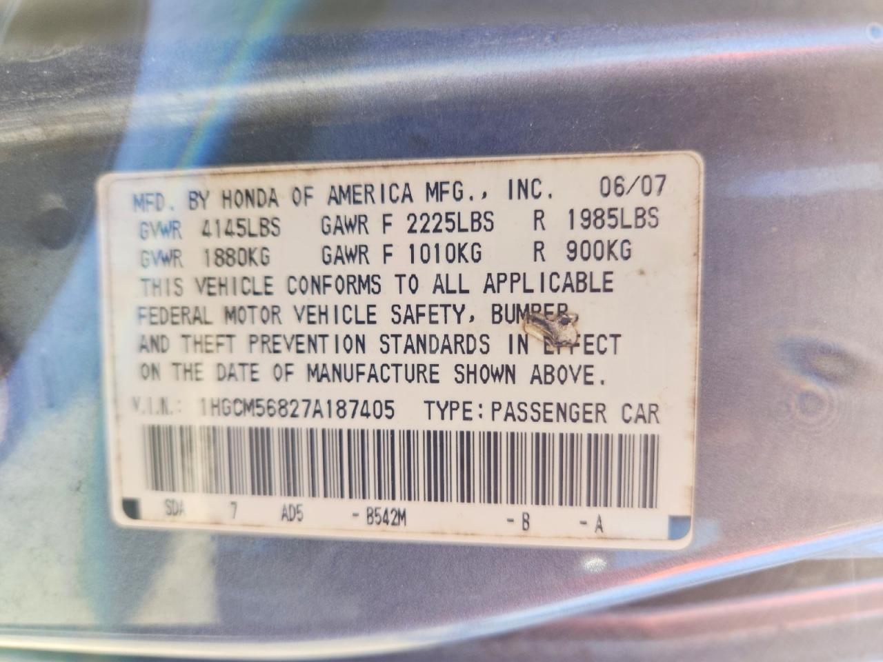 2007 Honda Accord ex