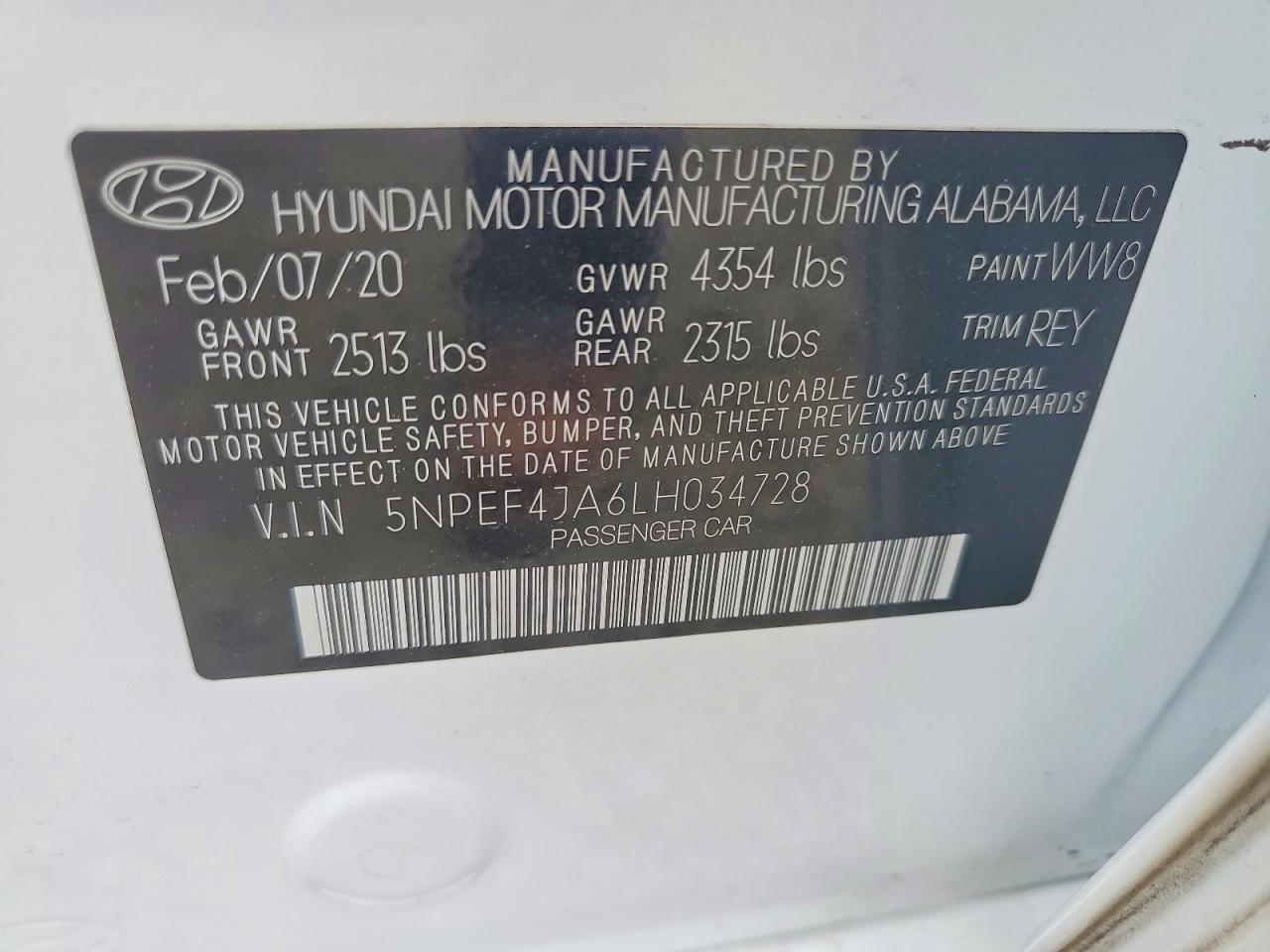 2020 Hyundai Sonata sel