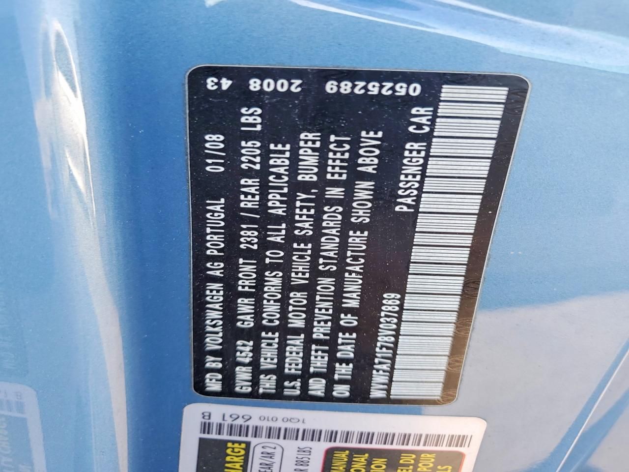 2008 Volkswagen Eos lux