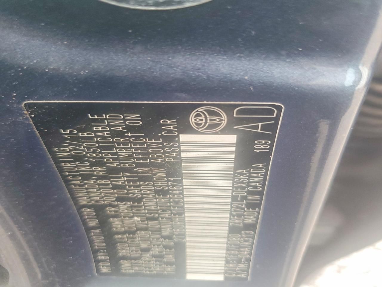 2015 Toyota Corolla l