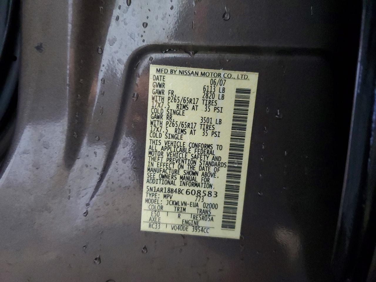 2008 Nissan Pathfinder s