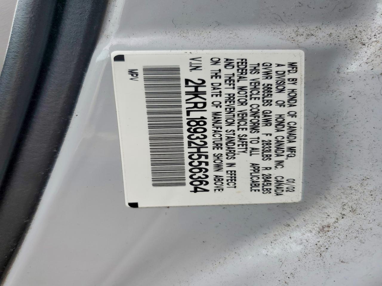 2002 Honda Odyssey exl