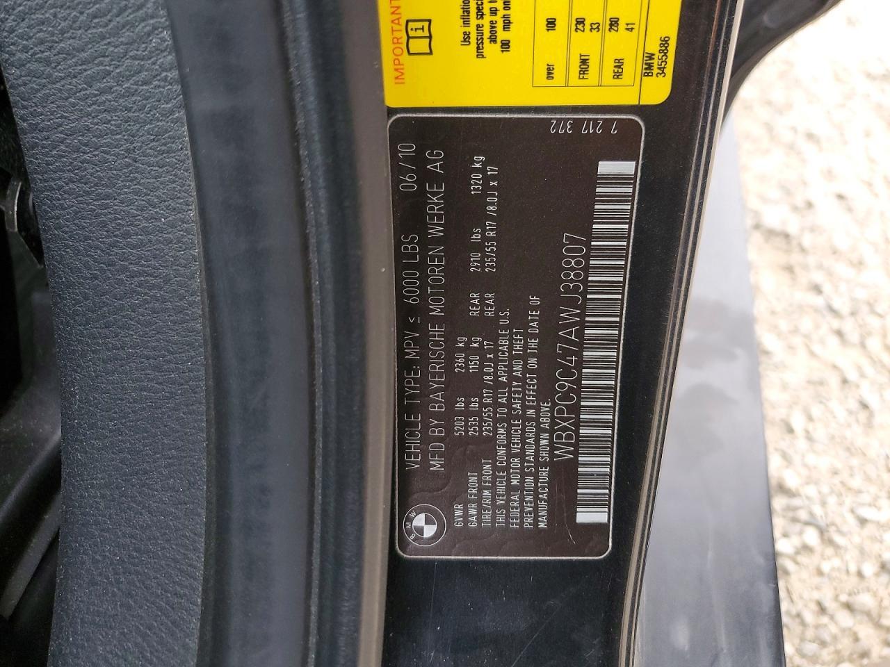 2010 BMW X3 Xdrive3