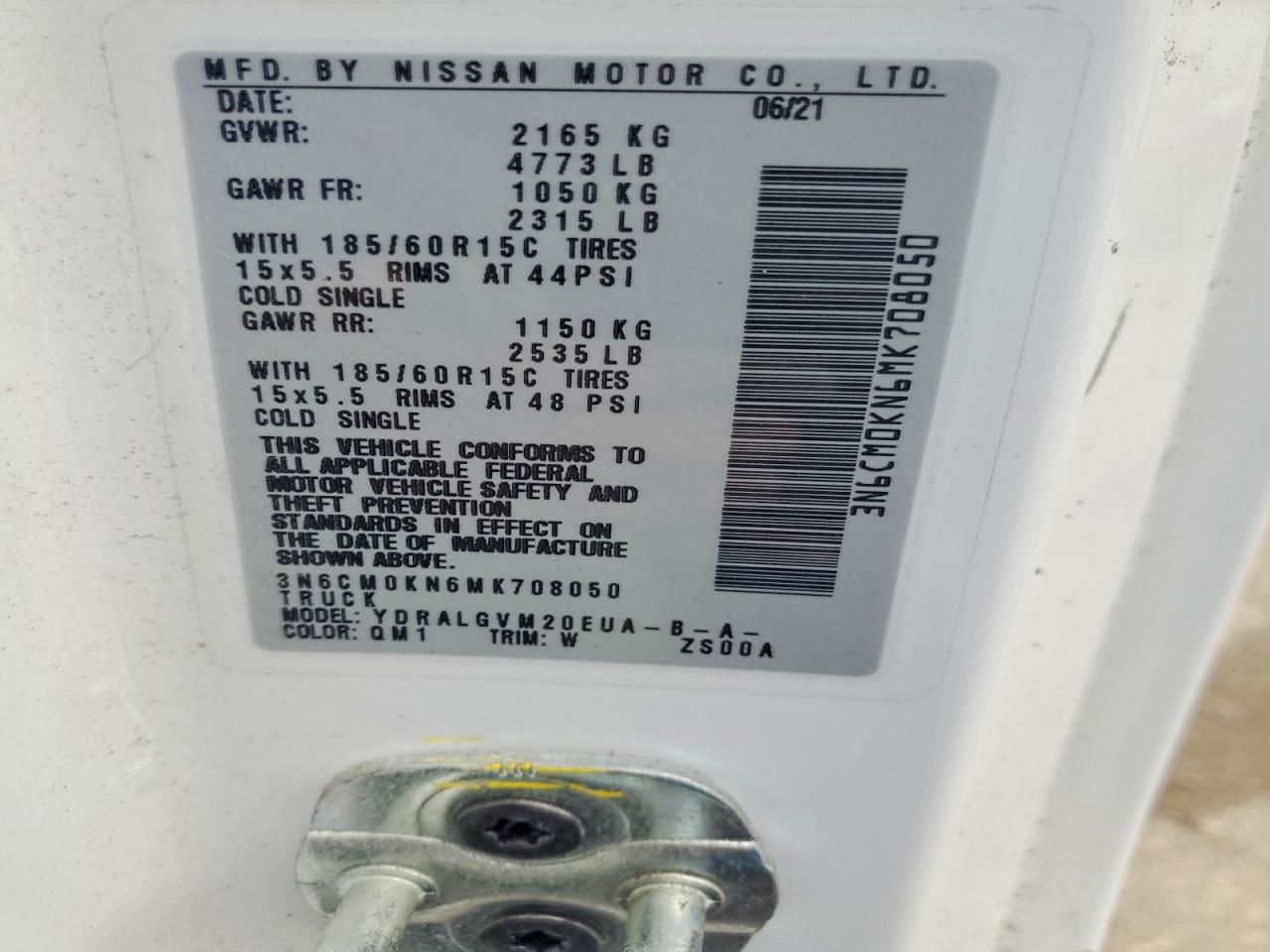 2021 Nissan NV200 Utility / Service Van