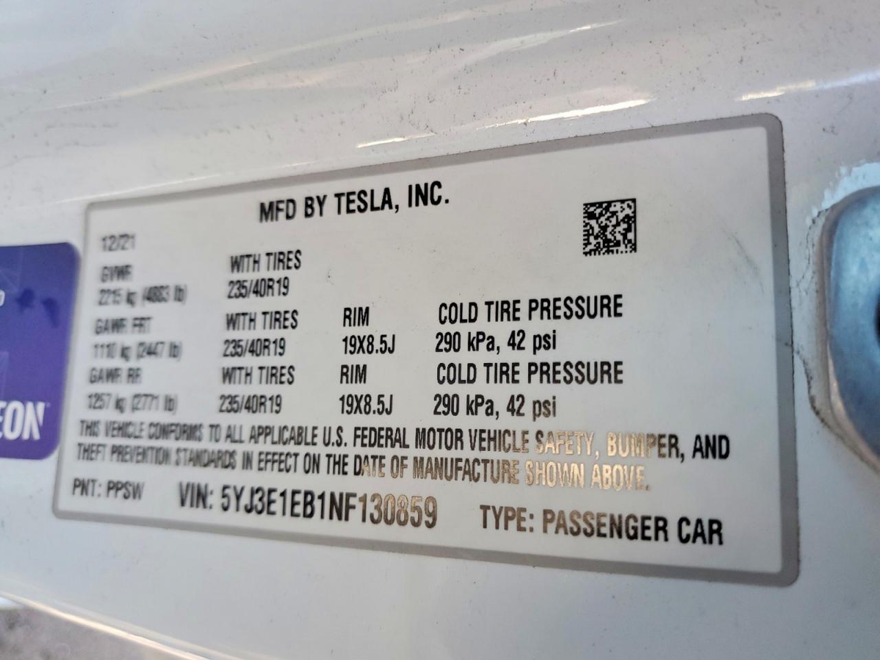 2022 Tesla Model 3