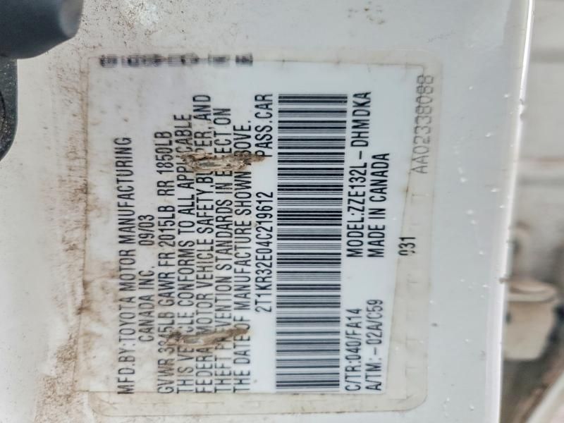 2004 Toyota Corolla Matrix xr