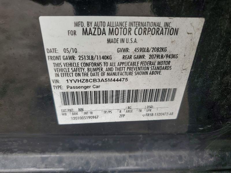2010 Mazda 6 S