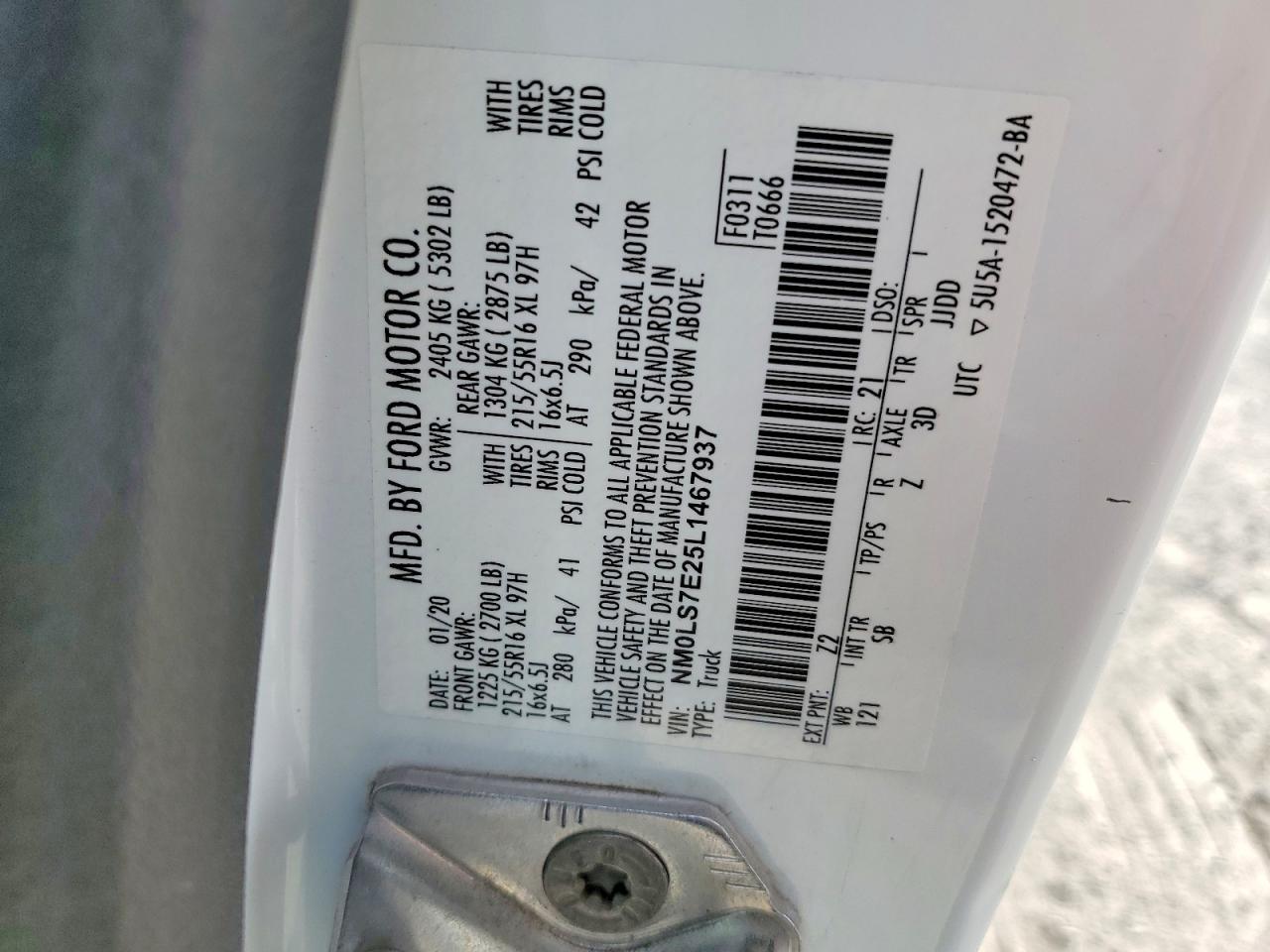 2020 Ford Transit Connect Delivery van