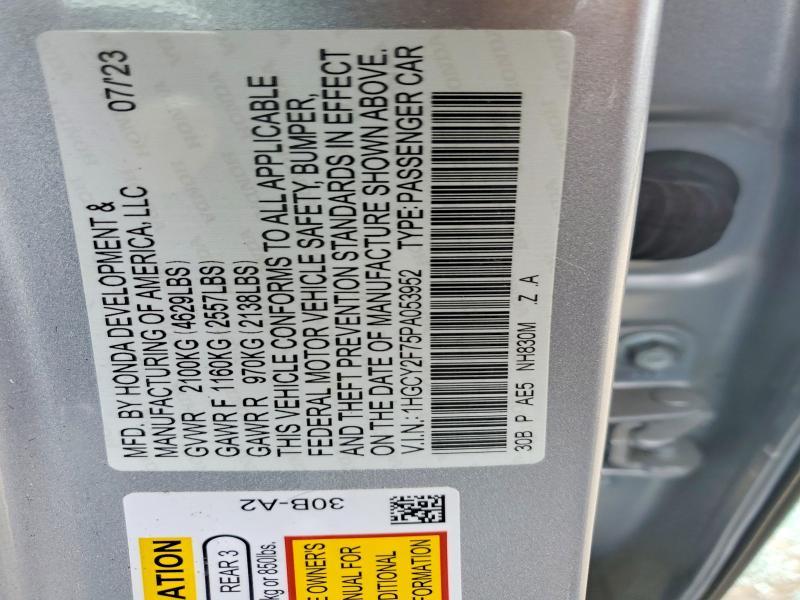 2023 Honda Accord Hybrid Sport-l