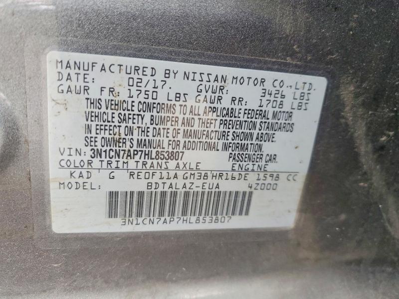 2017 Niss Versa s