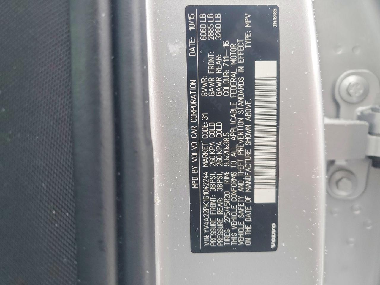 2016 Volvo Xc90 T6