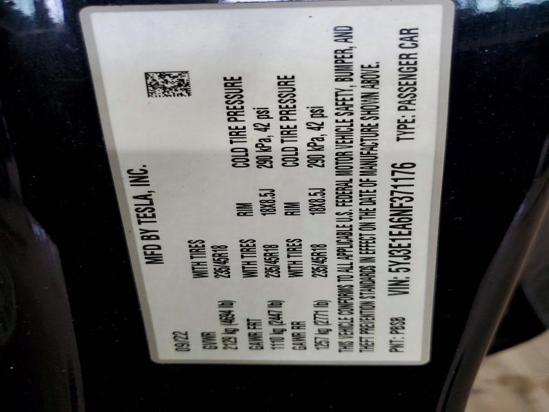 2022 Tesla Model 3