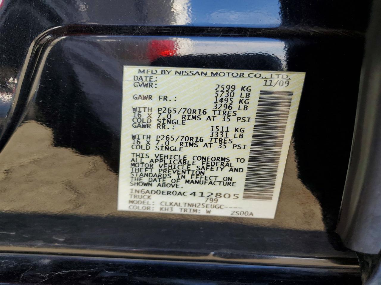 2010 Nissan Frontier SE V6