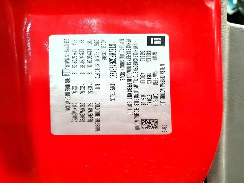 2016 GMC Savana G3500