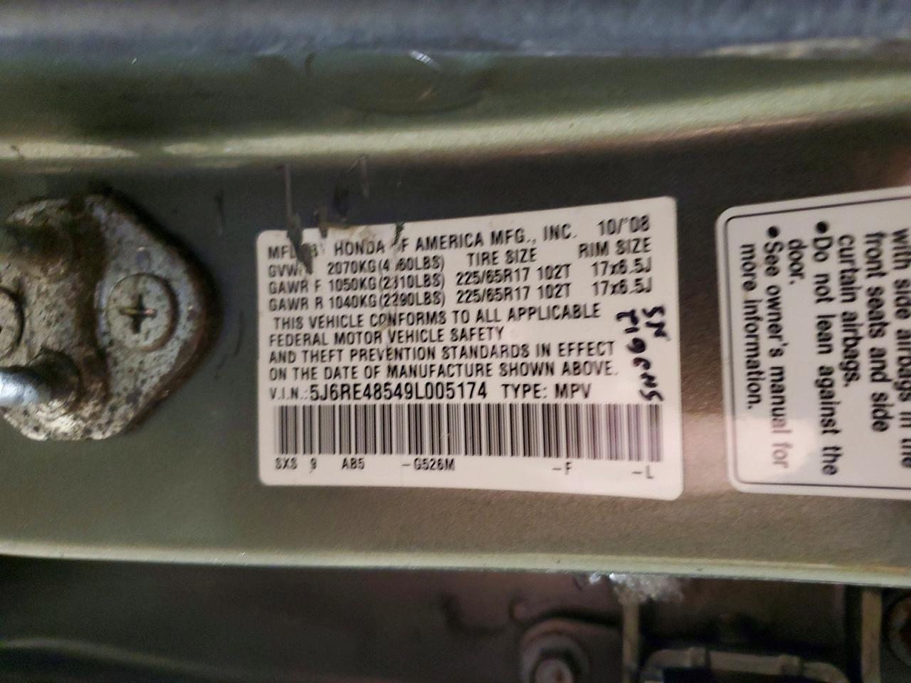 2009 Honda Cr-v ex