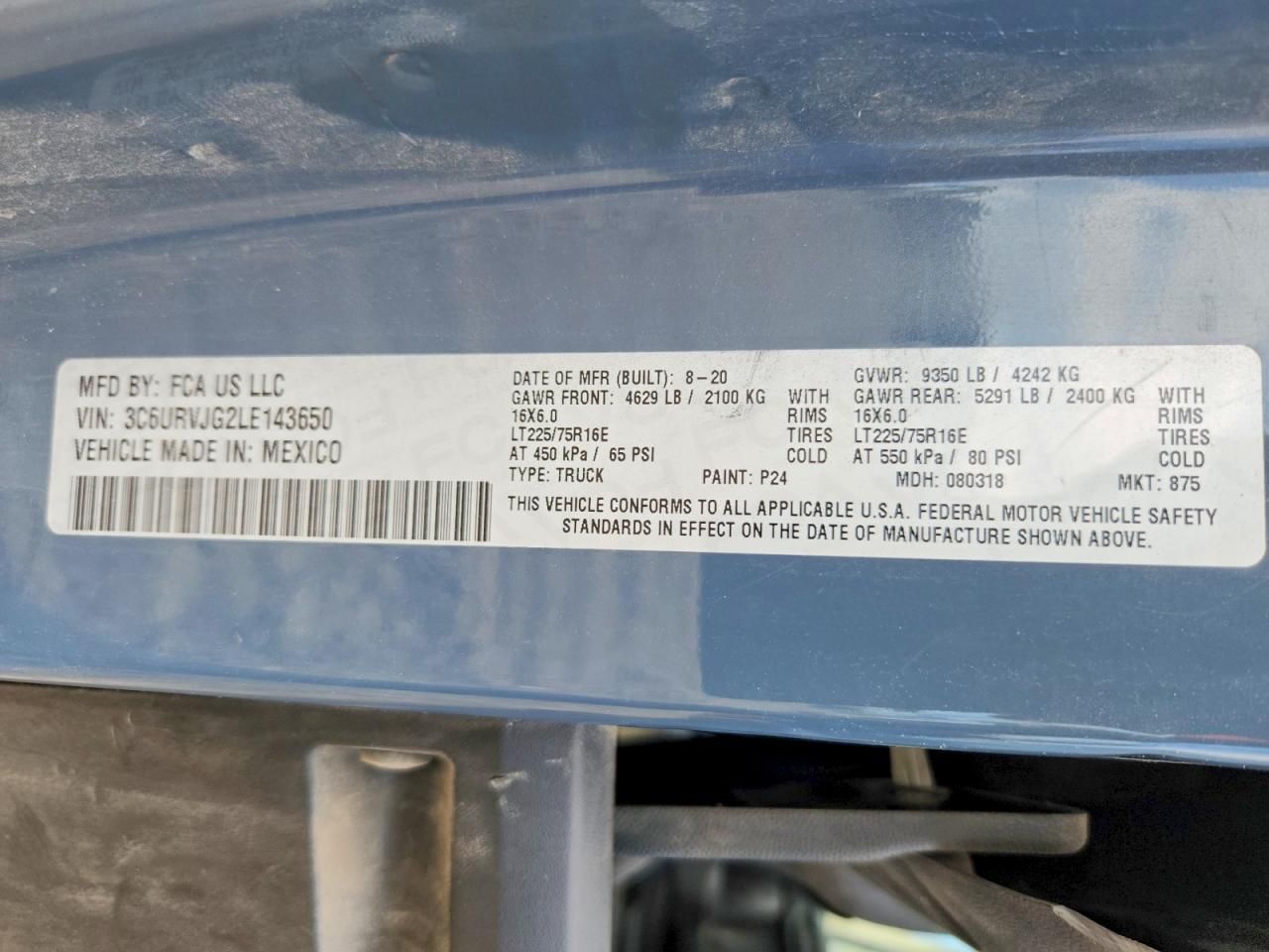 2020 Dodge RAM Promaster 3500 3500 High